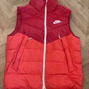 Nike Two-Tone Red Puffer Vest